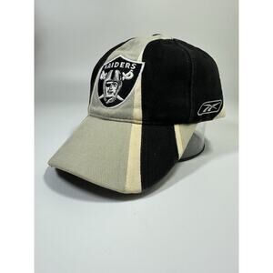 Vintage 90's Oakland Raiders Reebok NFL Equipment Strapback Cotton OSFA